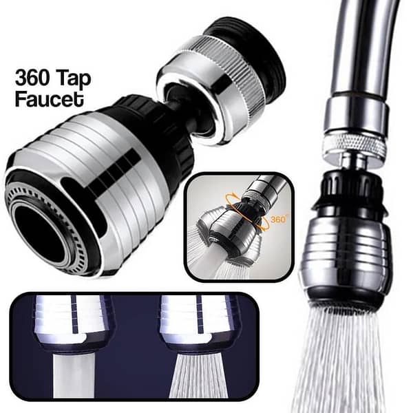 360° Adjustable Water Filter Tap Faucet Extension for 24mm Inner Diameter Faucets