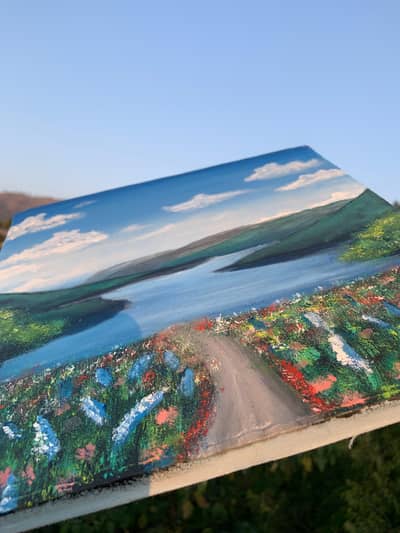 10x10 inches landscape painting