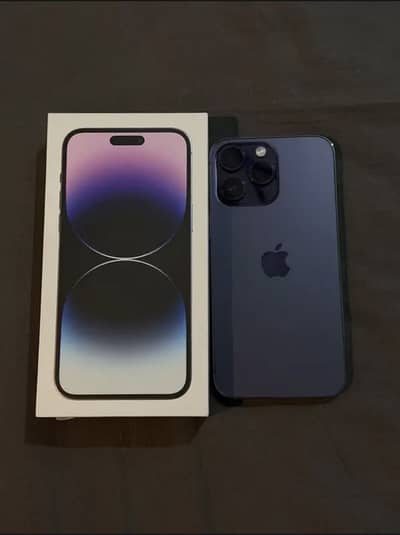 Iphone 14 pro max 256gb jv with box 03057664092