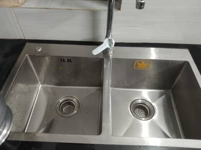 Hand made Stainless Steel Double Bowl Kitchen Sink