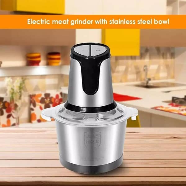 Stainless Steel 2-Speed Large-Capacity Electric Meat Grinder and Food Processor