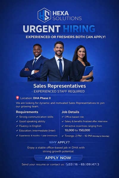 Sales Representative Required || Jobs || CSR Required || Urgent