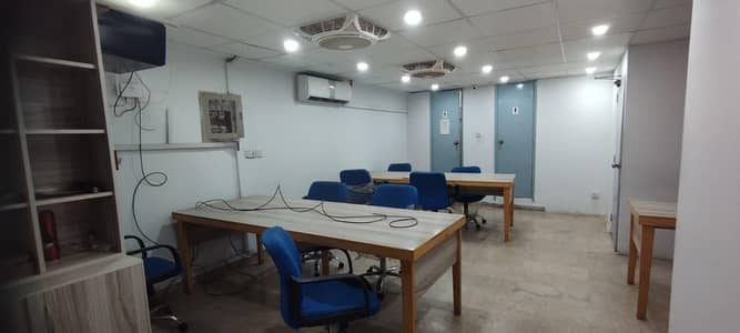 Semi furnished Office for rent on 4th floor with lift with chamber on VIP location