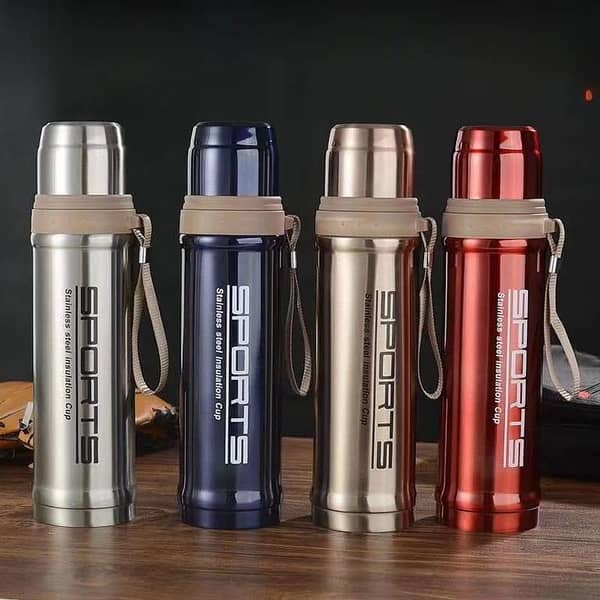 Sports Vacuum Flask Water Bottle 750ml Stainless Steel- Hot and Cold Thermos