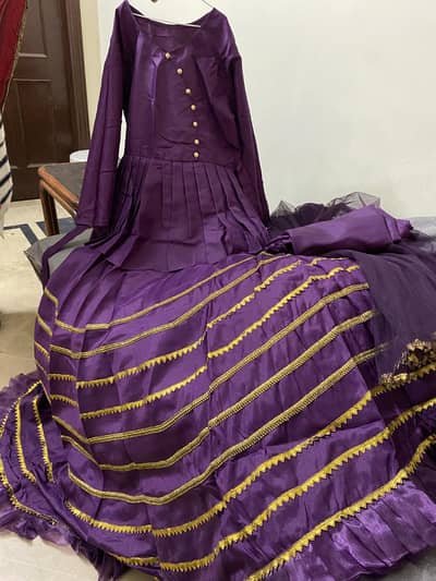 3 piece flowy katan  dress