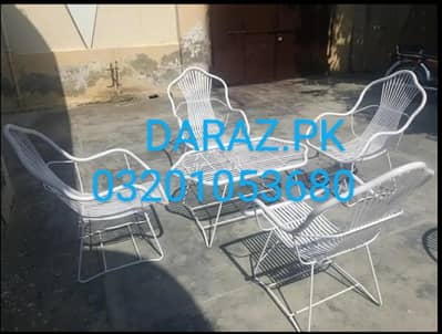 iron garden chair table