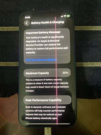 iPhone 12 mini 128 GB ALL OK JUST FSCE ID OFF BATTRY 56% panel line