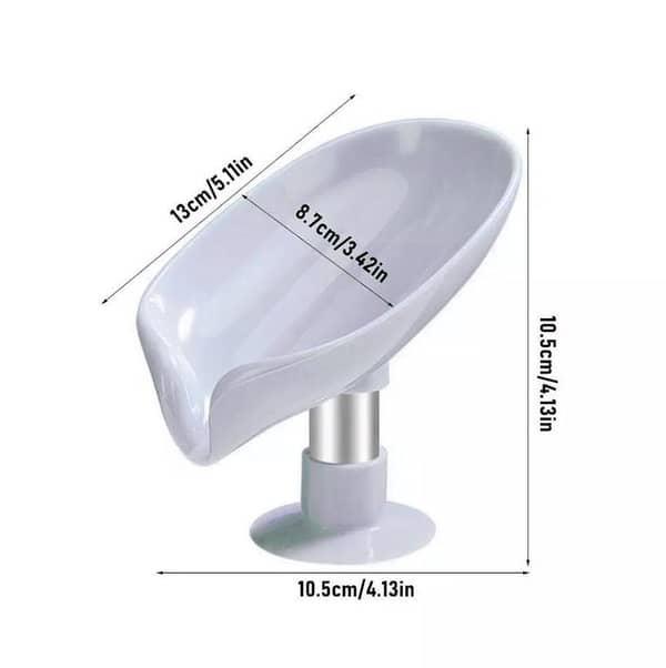 Newstyle Leaf Shape Soap Box Drain Soap Holder with Double Layer Storage