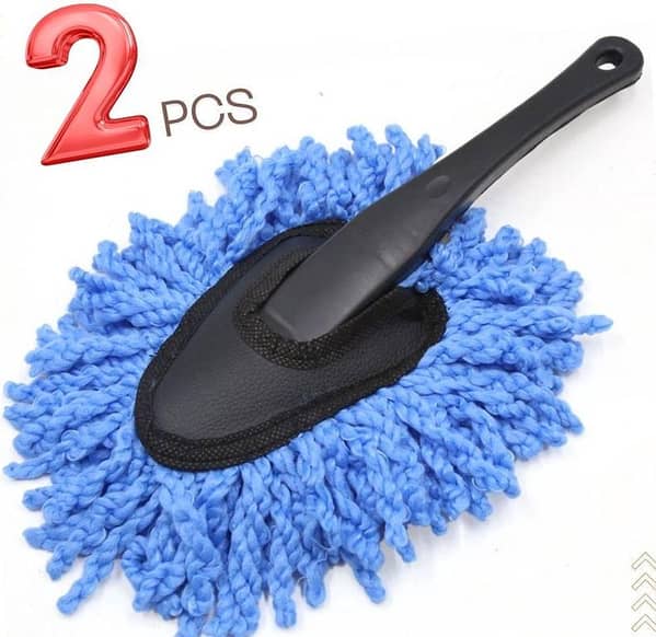 1/2 Piece Car Wash Microfiber Cleaning Brush with Strong Water Absorption for Vehicle and Home Dust Removal