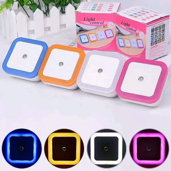 Sensor LED Night Light with Auto On/Off, Dusk-to-Dawn Brightness, Mini Square Design for Rooms, Hallways, Stairs and More (Brand: Sensor LED Night Light)