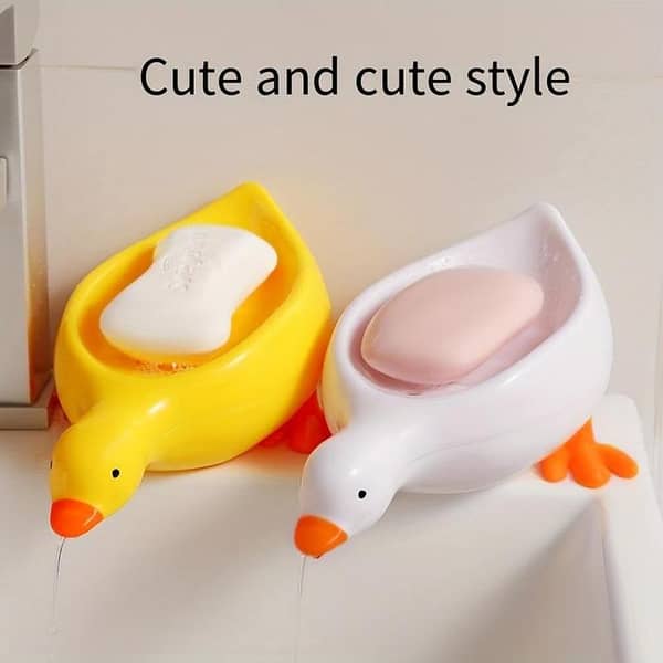 Duck-Shaped Soap Storage Box, Thickened Plastic Drainage Soap Dish for Bathroom