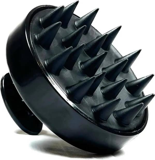 Silicone Scalp Massager Brush and Jade Gua Sha Tool - Natural Himalayan Stone for Face, Neck, and Serum