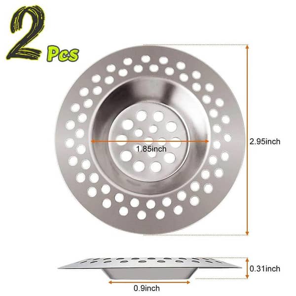 Kitchen Sink Strainer – Stainless Steel Round Drain Filter with 70 mm diameter (47 mm inner) for Kitchen, Bathroom and Bath Area