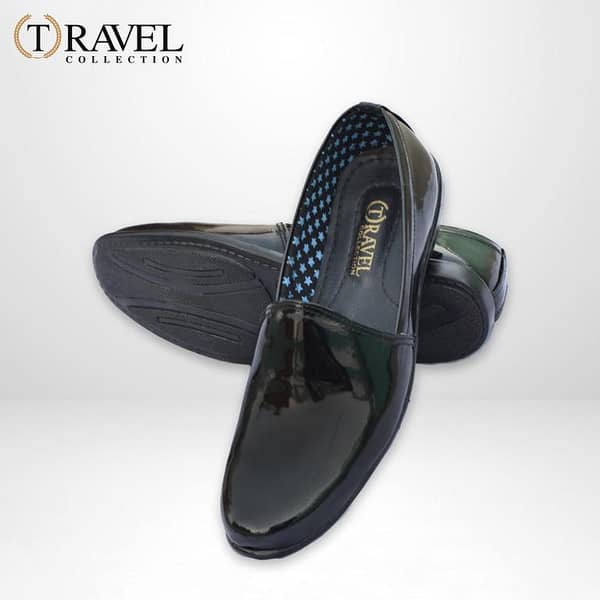 Travel Collection - Nagra Shoes - Best Quality Arabic khussa for Men - Black Color