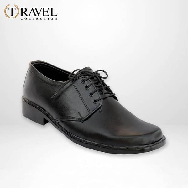 Travel Collection - School Shoes for Boys in Black with Quality Laces, Best Quality