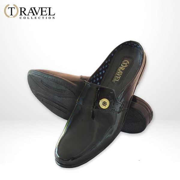 Travel Collection - Patent Loafers Shoes - Best Quality Half Loafers Shoes for Men - Black Color