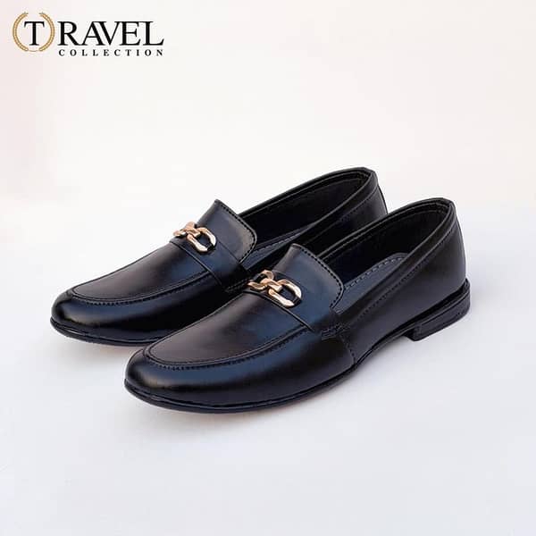 Travel Collection AD - Formal Black Loafer Shoes for Men