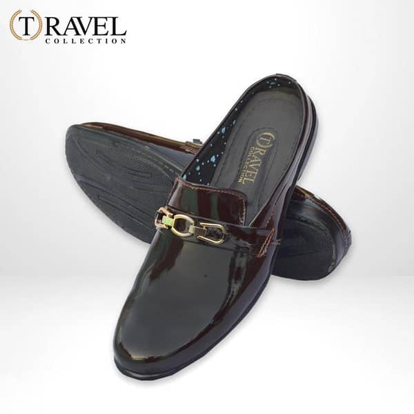 Travel Collection Patent Loafers Shoes for Men - Brown Half Loafers, Quality Slip-Ons