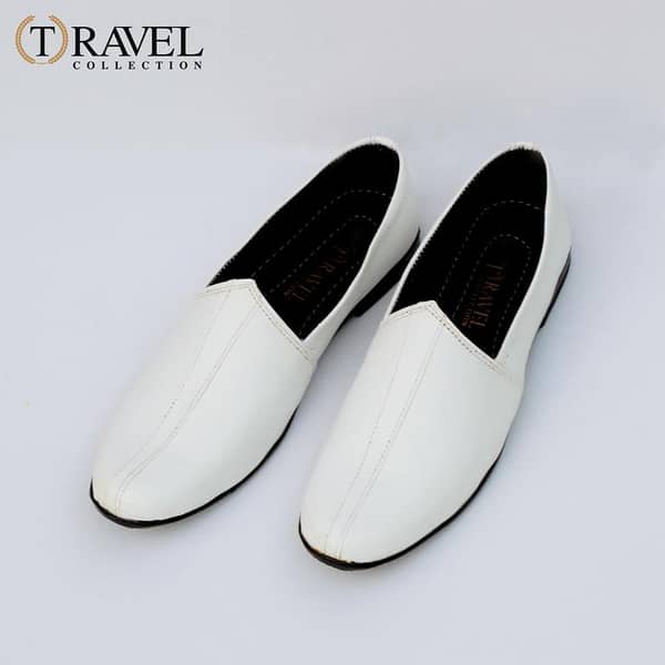 Travel Collection - Nagra shoes - Arabic khussa for men - White Color