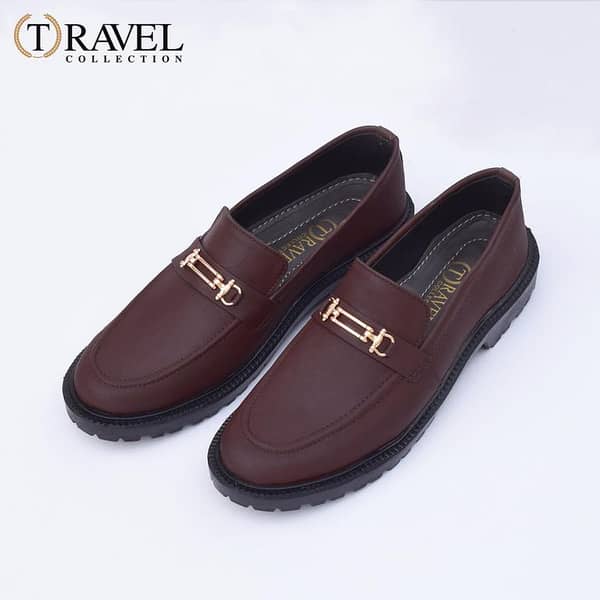 Travel Collection Chunky Loafers - Formal Men’s Shoes in Light Brown (Brand, Model, Product Names Preserved)