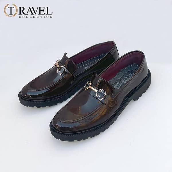 Travel Collection Chunky Loafers Shoes - Formal Men's Brown Shoes, Size 6-11/39-44