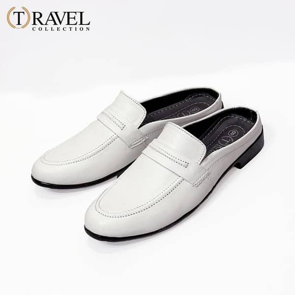 Travel Collection Casual White Shoes – Best Quality Half Loafers for Men in White