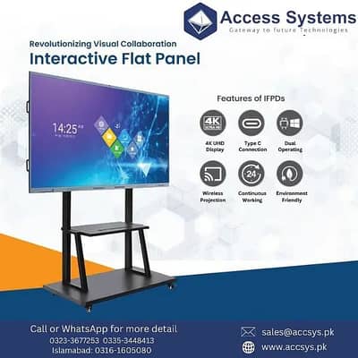 Interactive White Board | Smart Board | Touch Screen | 0335-3448413