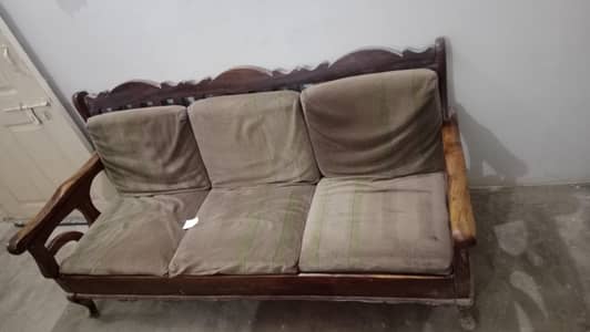 Sofa Set with 2 chairs and  cushions