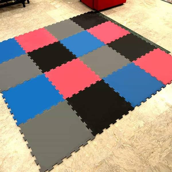 Gym Flooring Interlocking Rubber Mat ( Hard Material Mat ) Multipurpose Uses Connectable Gym Flooring Mat ( 22 by 22 Inch ) Size