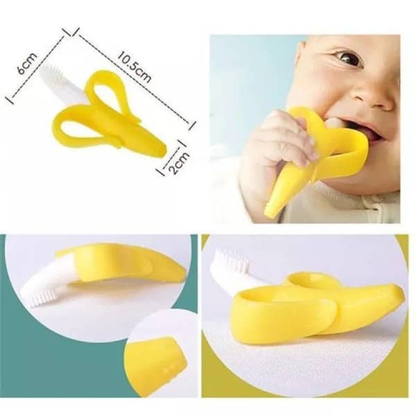 Baby Banana Teether: Soft Silicone Teething Toy for Pain Relief for Babies