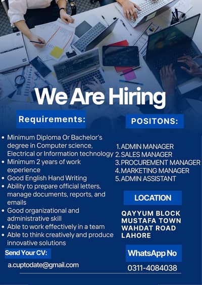 Hiring For Multiple Positions