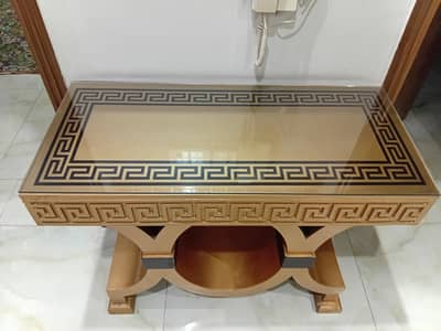 GOLDEN CONSOL WITH MIRROR