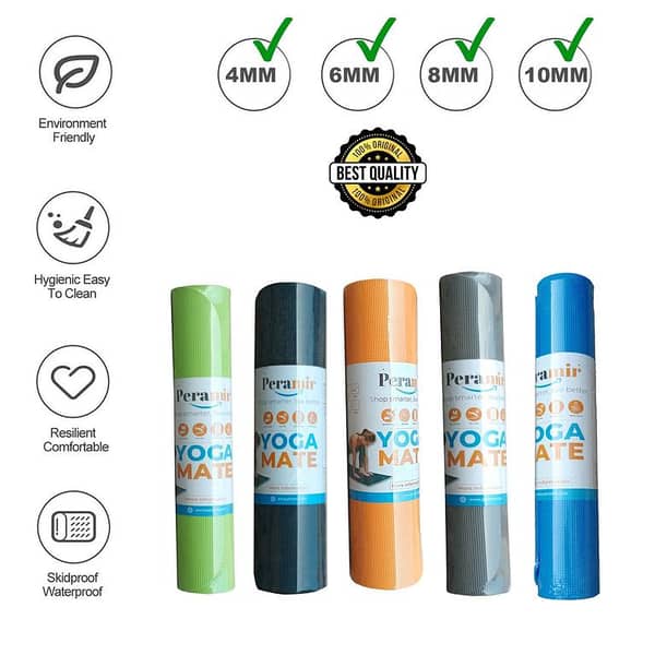 Yoga Mat 6 mm (6 x 2 ft) Non-Slip Exercise Flooring — Premium EVA Fitness Mat