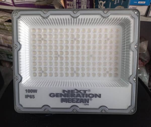 Meezan Lite 100W LED Flood Light IP65 Daylight – Super Bright with 1 Year Warranty