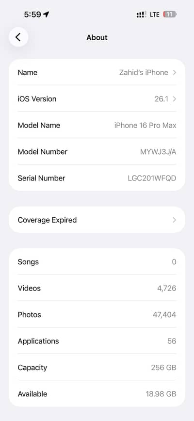 Iphone 16 pro max 256gb physical & E PTA approved
