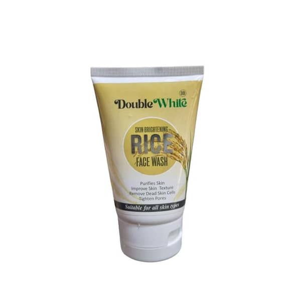Double White Rice Face Wash for Skin Brightening & Deep Cleansing