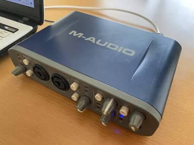 M. Audio fast track pro and microphone pop filter