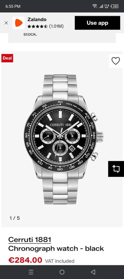 cerruti watch 1881 orignal