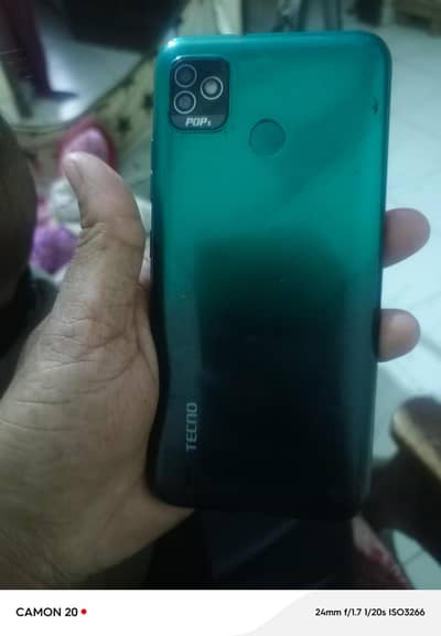 tecno pop 5 with box 6 month warranty back cover