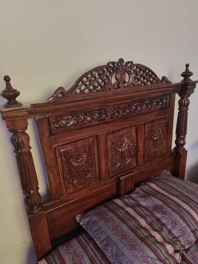 Pure Wooden Chinioti 2 Single Beds New. . .