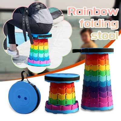 Retractable Folding stool for Camping Height Adjustable