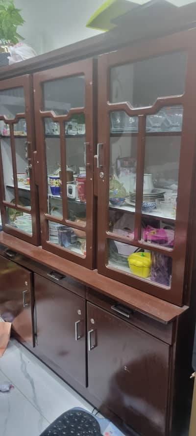 wooden cupboard or showcase