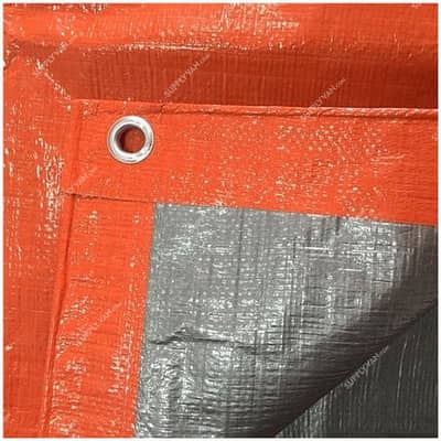 Orange Silver Water Proof Plastic Tarpal