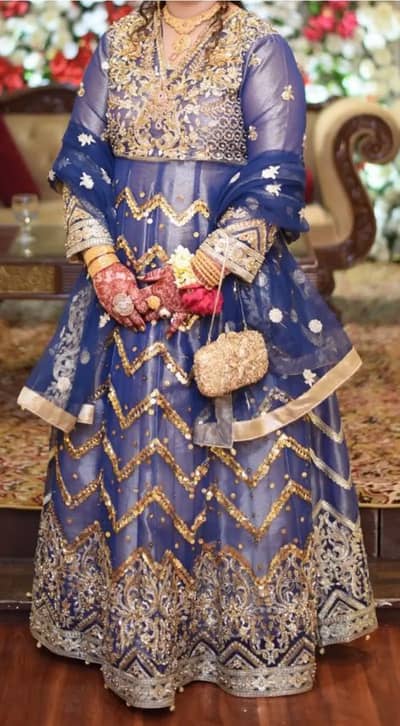 Fancy hand made maxi II Embroidery Walima Maxi