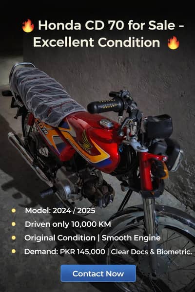 Honda CD 70 for Sale | Original Condition | Smooth Engine
