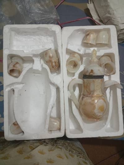 marble tea set