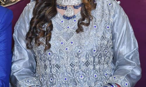 walima maxi grey and royal blue moti