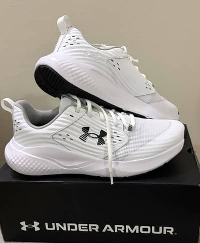 Brand New Under Armour Size 45 Charged Commit TR 4 (White/Green)
