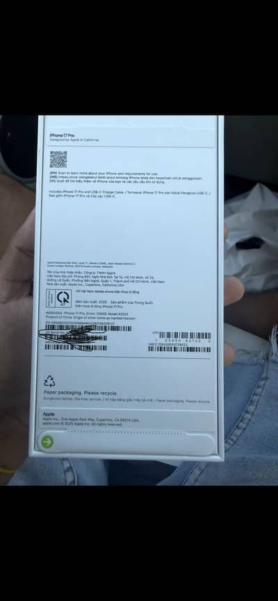 17 pro max silver 256 gb