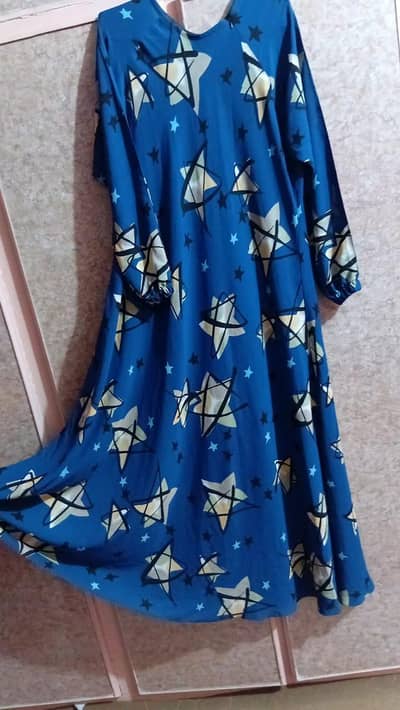 Blue Printed Burkha